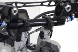 Vario-Lenkerverlegung für Ø 28 mm Lenker. Erhöhung/Verlegung variabel. Schwarz.