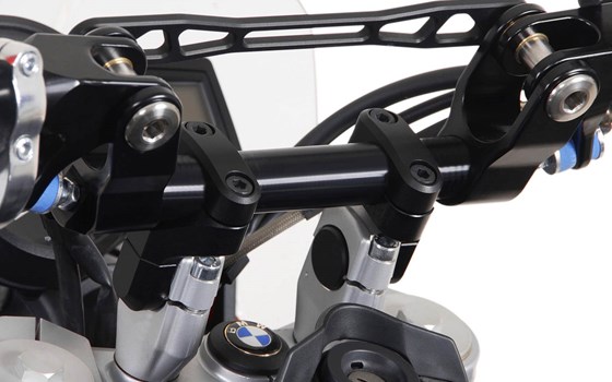 Vario-Lenkerverlegung für Ø 28 mm Lenker. Erhöhung/Verlegung variabel. Schwarz. - Bild 3