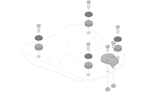 Adapterkit für STEEL-RACK Gepäckträger. Für TRAX Topcase. - Bild 3