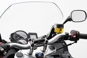 Navi-Halter am Lenker. Schwarz. BMW F800R, F800GT, Husqvarna TR650.