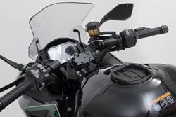 Navi-Halter am Lenker. Schwarz. Kawasaki Z1000SX, Ninja 1000SX,1100SX/SE.