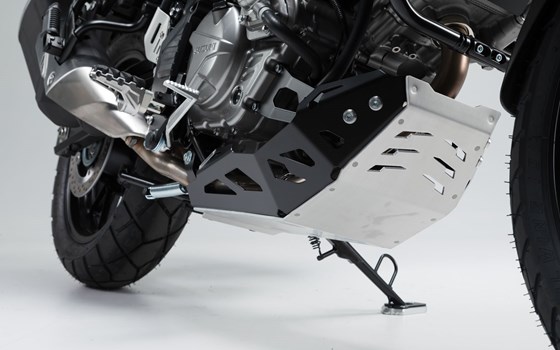Motorschutz. Schwarz/Silbern. Suzuki DL650 (11-) / XT (15-). - Bild 1
