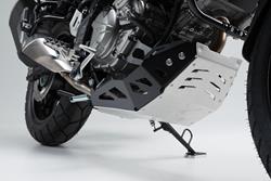 Motorschutz. Schwarz/Silbern. Suzuki DL650 (11-) / XT (15-).