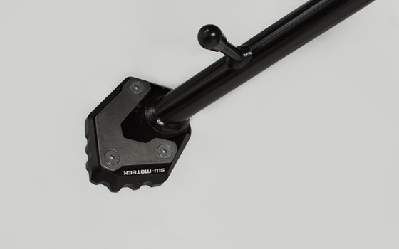 Seitenständerfuß-Verbreiterung. Schwarz/Silbern. BMW R1200GS, R1250GS. - Bild 1