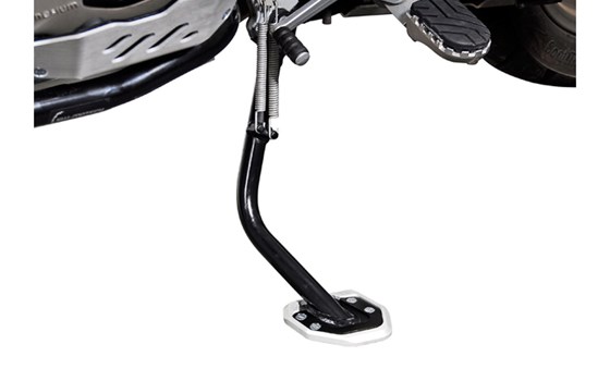Seitenständerfuß-Verbreiterung. Schwarz/Silbern. BMW R1200GS / R1200GS Adventure. - Bild 1