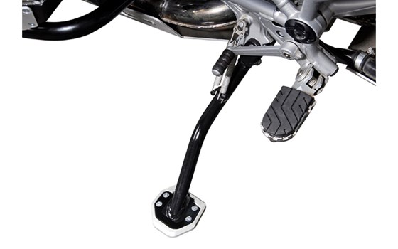 Seitenständerfuß-Verbreiterung. Schwarz/Silbern. BMW R1200GS / R1200GS Adventure. - Bild 3