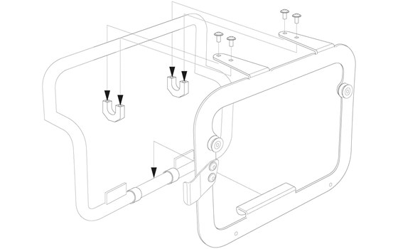 Adapterkit für orig. BMW Kofferträger. Für TRAX ADV/ION. Montage von 2 Koffern. - Bild 5