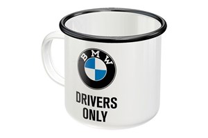 Emaille-Becher BMW Drivers Only für BMW R 100 Modelle