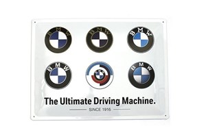 Blechschild BMW - Logo Evolution für BMW R1200S & HP2 Sport