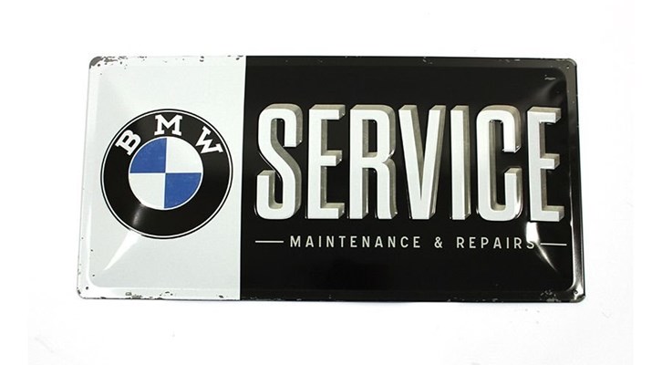 Blechschild BMW - Service für BMW R1200S & HP2 Sport Blechschild BMW - Service für BMW R1200S & HP2 Sport