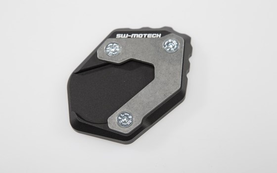 Seitenständerfuß-Verbreiterung. Schwarz/Silbern. BMW R 1200/1250 GS Adv, Rallye. - Bild 1