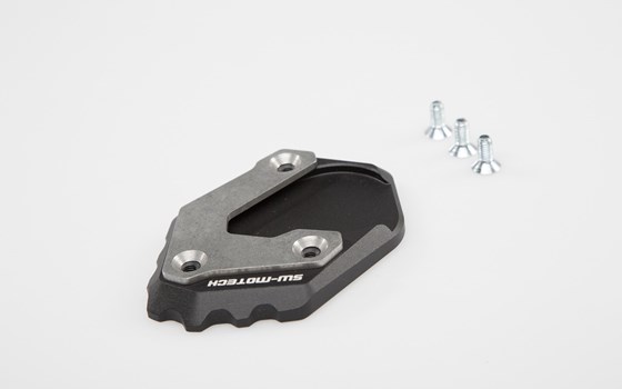 Seitenständerfuß-Verbreiterung. Schwarz/Silbern. BMW R 1200/1250 GS Adv, Rallye. - Bild 2