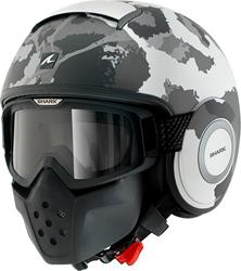 SHARK RAW KURTZ matt camo/weiss/silber/anthr. M SHARK RAW KURTZ matt camo/weiss/silber/anthr. M