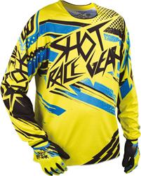 SHOT CONTACT RAID Jersey gelb/blau/sw. XL SHOT CONTACT RAID Jersey gelb/blau/sw. XL