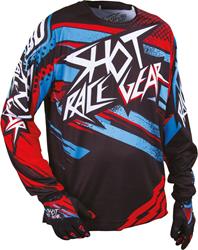 SHOT CONTACT RAID Jersey rot/blau/sw. XXL SHOT CONTACT RAID Jersey rot/blau/sw. XXL