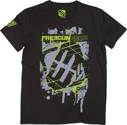 SHOT FREEGUN SQUARE T-Shirt sw./grau/grün M SHOT FREEGUN SQUARE T-Shirt sw./grau/grün M