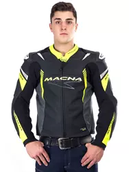 MACNA BLAST Lederjacke schwarz/gelb 58 MACNA BLAST Lederjacke schwarz/gelb 58
