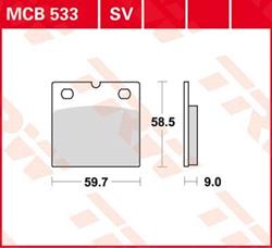 Bremsbelag TRW Lucas MCB 533 Bremsbelag TRW Lucas MCB 533