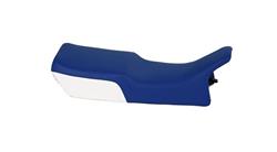 Doppelsitzbank GS Paralever, weiß-blau, niedrig, Neuauflage für BMW R 80 Modelle Doppelsitzbank GS Paralever, weiß-blau, niedrig, Neuauflage für BMW R 80 Modelle