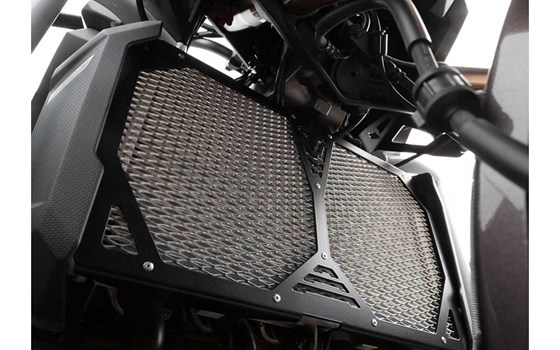 Kühlerschutz. Schwarz/Silbern. Kawasaki Versys 1000 (12-18). - Bild 3