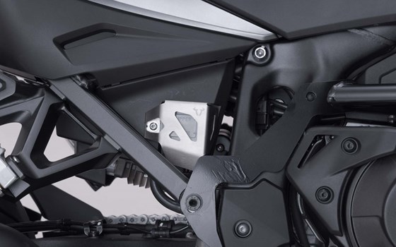 Bremsflüssigkeitsbehälter-Schutz. Silbern. Suzuki DL1000, Honda CRF1000L/1100L. - Bild 1