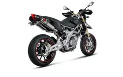 Paar, AKRAPOVIC-Slip-On-Auspufftöpfe aus Titan, mit ABE, APRILIA DORSODURO 750 ab 2008, + 1,7 PS, - 6,7 kg Paar, AKRAPOVIC-Slip-On-Auspufftöpfe aus Titan, mit ABE, APRILIA DORSODURO 750 ab 2008, + 1,7 PS, - 6,7 kg