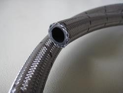 Ölkühler-Gummischlauch S400 / -D8, mit doppeltem Edelstahlgeflecht, max. Temp. 150°C, Innen-DMR: 11,12mm, Außen-DMR: 16,28, Preis EUR/Meter