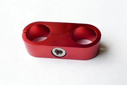 Alu-Schlauchhalter, -D8, rot eloxiert, Preis pro Stück