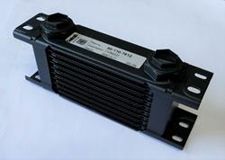 SETRAB-Alu-Ölkühler, Serie 1 / 10 Reihen, Gesamt-B x H x T: 210 x 75 x 50mm, Anschluss: Innengewinde M22 x 1,5