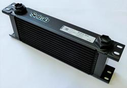 SETRAB-Alu-Ölkühler, Serie 6 / 13 Reihen, Gesamt-B x H x T: 330 x 99 x 50mm, Anschluss: Innengewinde M22 x 1,5