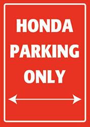 BIKE IT Parkschild Blech HONDA BIKE IT Parkschild Blech HONDA