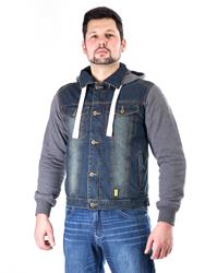 BOOSTER DENIM MEN Hoodie jeans blau/grau 4XL