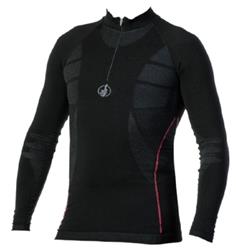 MOTO ONE CARBON ENERGIZED ZIP-langarm Shirt schwarz XXL/3XL MOTO ONE CARBON ENERGIZED ZIP-langarm Shirt schwarz XXL/3XL