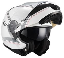 NZI COMBI DUO ONLINE Klapphelm weiss/schwarz/rot XL NZI COMBI DUO ONLINE Klapphelm weiss/schwarz/rot XL