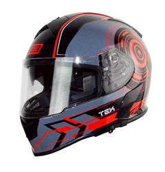 ORIGINE GT TEK Integralhelm schwarz/fluo rot S