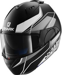 SHARK EVO-ONE KRONO MAT Klapphelm matt sw./silber/weiss XS SHARK EVO-ONE KRONO MAT Klapphelm matt sw./silber/weiss XS