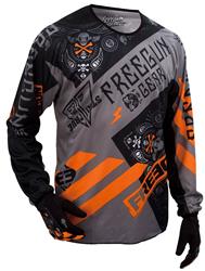 SHOT FREEGUN DEVO BANDANA Jersey grau/orange XL SHOT FREEGUN DEVO BANDANA Jersey grau/orange XL