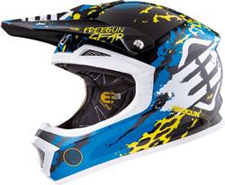 SHOT FREEGUN XP-4 BEAST Helm blau/lime/sw./weiss XL SHOT FREEGUN XP-4 BEAST Helm blau/lime/sw./weiss XL