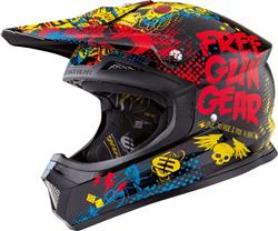 SHOT FREEGUN XP-4 IRON KID Helm gelb/blau/schw. M SHOT FREEGUN XP-4 IRON KID Helm gelb/blau/schw. M