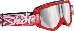 SHOT RACE II Brille rot mit verspieg. Glas