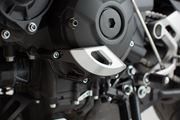 Motorgehäusedeckel-Schutz. Schwarz/Silbern. MT09/Tracer,Tracer900/GT,XSR900.