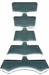 Tank Pad chrom 5-gliedrig