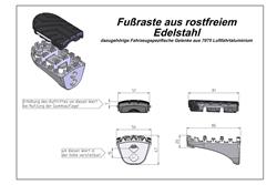 ION Fußrasten-Kit. Honda XRV650/750 (87-03) XL600V (87-99) CRF1000L.