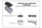 ION Fußrasten-Kit. Honda XRV650/750 (87-03) XL600V (87-99) CRF1000L.