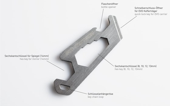 Multitool Schlüsselanhänger. Edelstahl. Mit Logo. - Bild 2