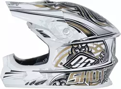 SHOT BLADE Carbon NERVE Helm weiss/gold shiny S SHOT BLADE Carbon NERVE Helm weiss/gold shiny S