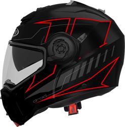 CABERG DROID BLAZE Klapphelm matt schwarz/rot XS CABERG DROID BLAZE Klapphelm matt schwarz/rot XS