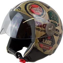 HELIX VINTAGE II 3D RETROLABELS Leder sw./dekor L HELIX VINTAGE II 3D RETROLABELS Leder sw./dekor L