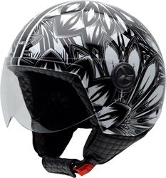 NZI VINTAGE II ZETA ELIPTIC Jethelm schwarz/weiss L