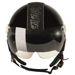 MAX POSH Jethelm Swarovskisteine schwarz glanz XS MAX POSH Jethelm Swarovskisteine schwarz glanz XS